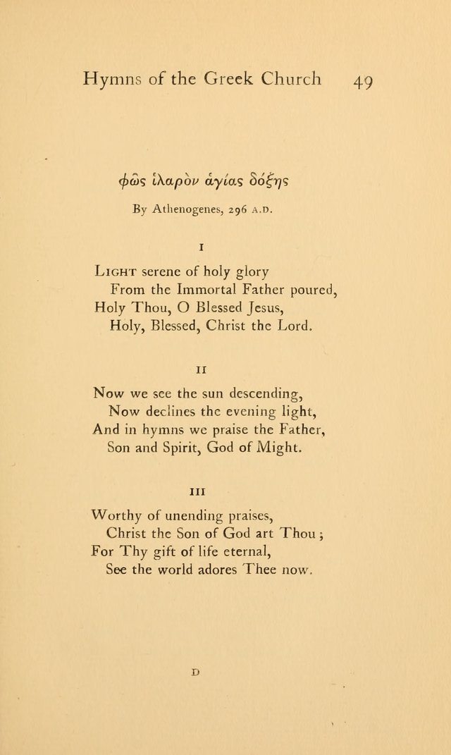 Hymns of the Greek Church page 49