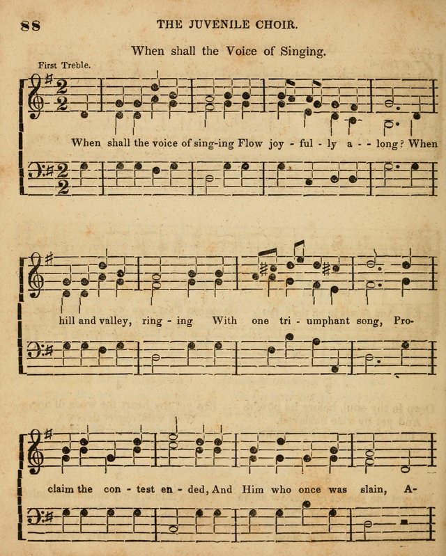 Juvenile Choir: for the use of Sabbath Schools, Bible Classes and the social circle page 88