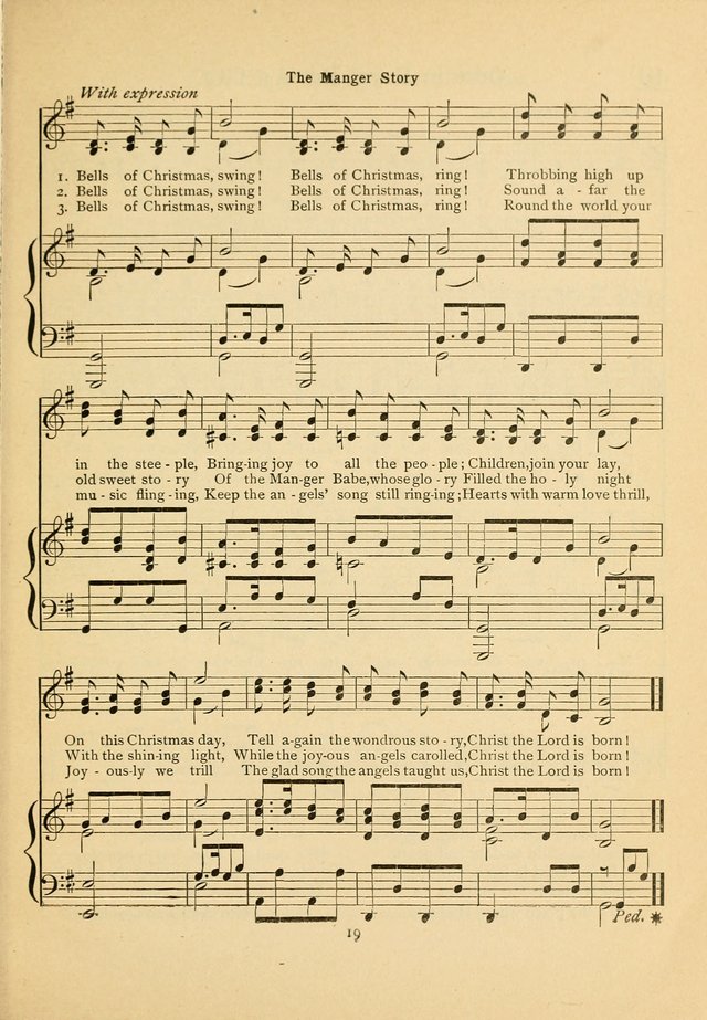 Junior Carols: a collection of sacred songs for Junior Societies, Sunday Schools, the Home Circle page 19