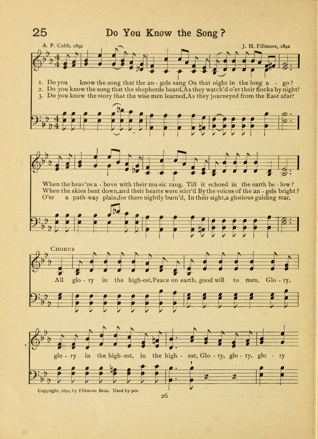 Junior Carols: a collection of sacred songs for Junior Societies, Sunday Schools, the Home Circle page 26