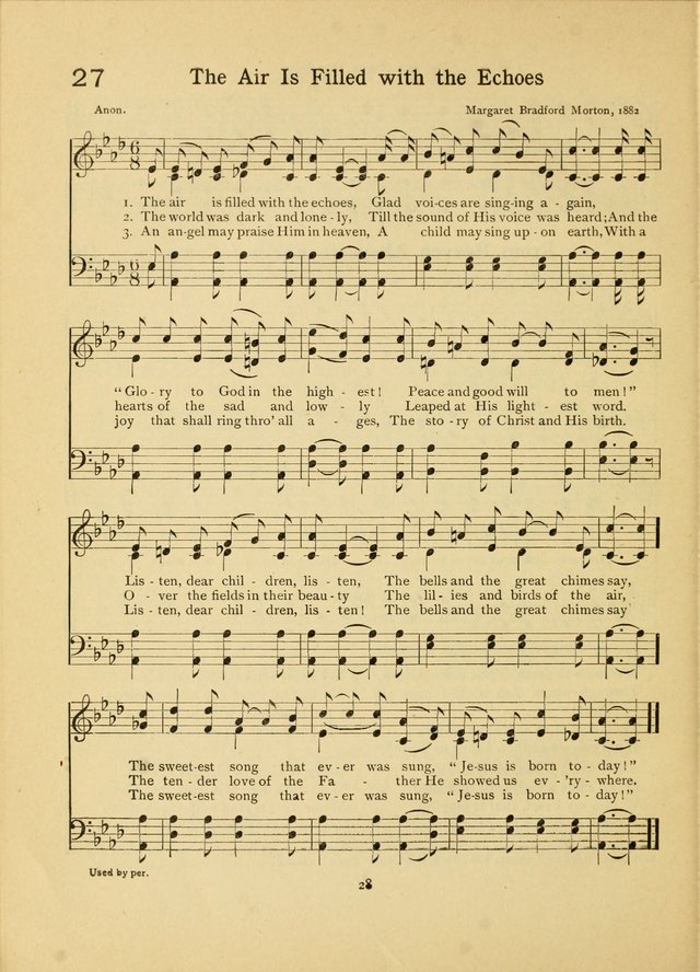 Junior Carols: a collection of sacred songs for Junior Societies, Sunday Schools, the Home Circle page 28
