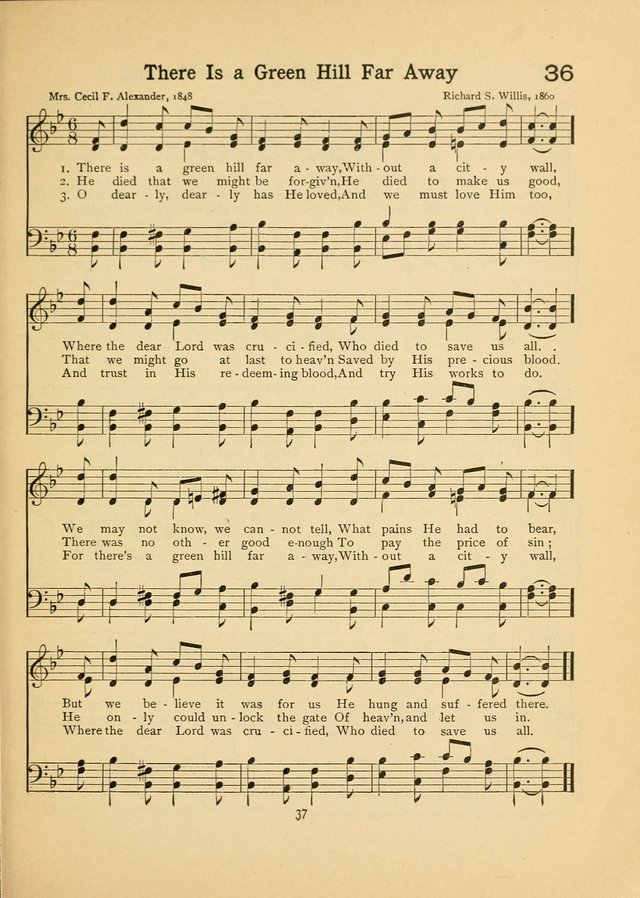 Junior Carols: a collection of sacred songs for Junior Societies, Sunday Schools, the Home Circle page 37