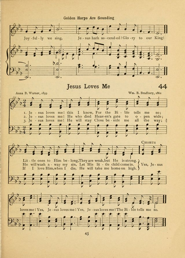 Junior Carols: a collection of sacred songs for Junior Societies, Sunday Schools, the Home Circle page 45
