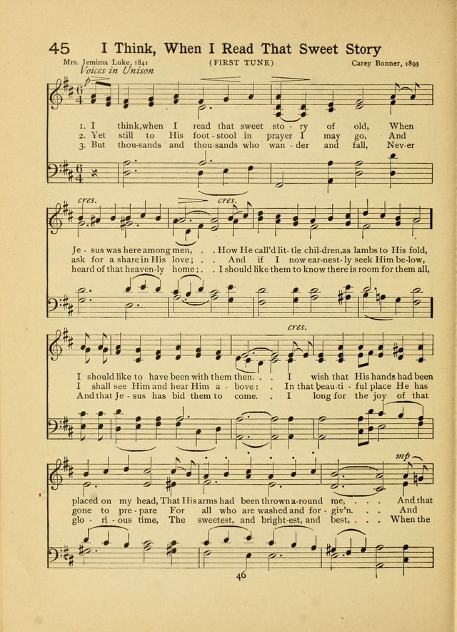 Junior Carols: a collection of sacred songs for Junior Societies, Sunday Schools, the Home Circle page 46