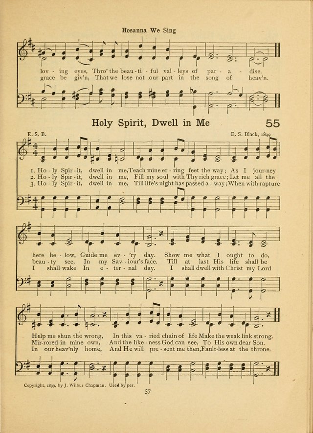 Junior Carols: a collection of sacred songs for Junior Societies, Sunday Schools, the Home Circle page 57