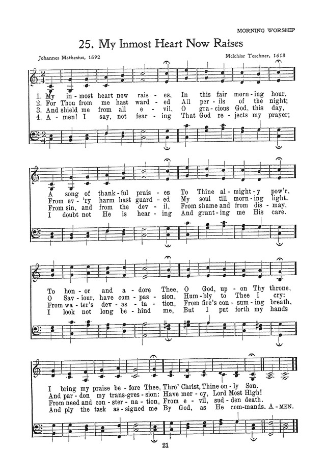 The Junior Hymnal, Containing Sunday School and Luther League Liturgy and Hymns for the Sunday School page 21
