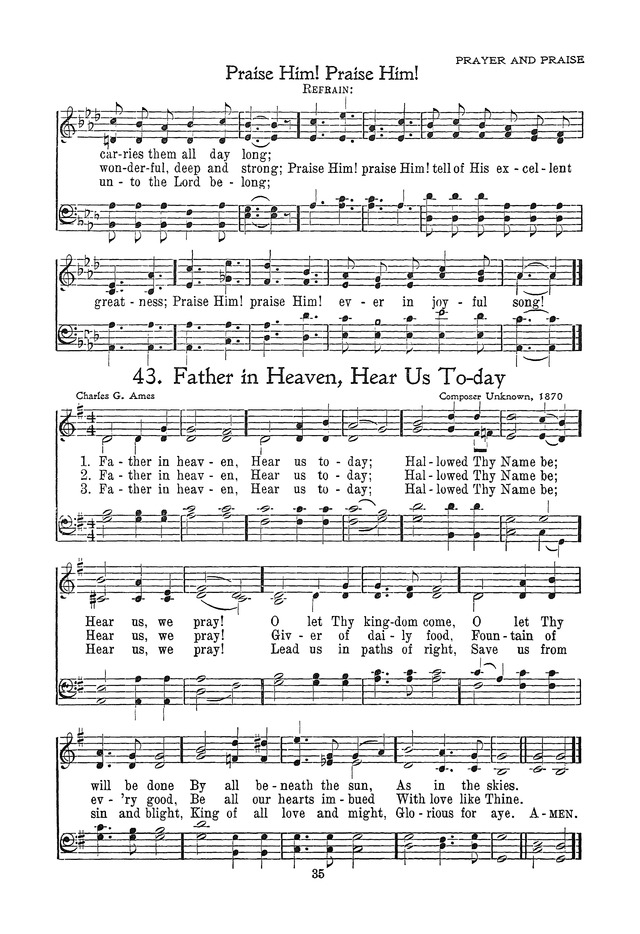 The Junior Hymnal, Containing Sunday School and Luther League Liturgy and Hymns for the Sunday School page 35