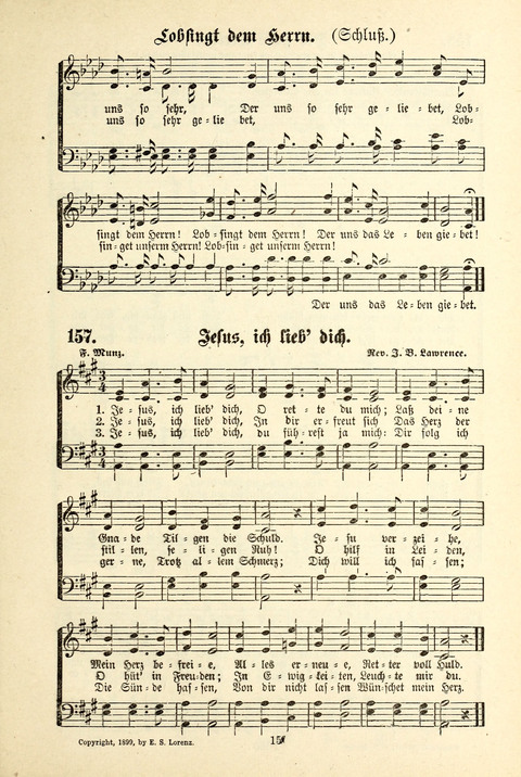 Jubel-Klänge: eine Sammlung geistlicher Lieder für Sonntagschulen und Jugendvereine page 159