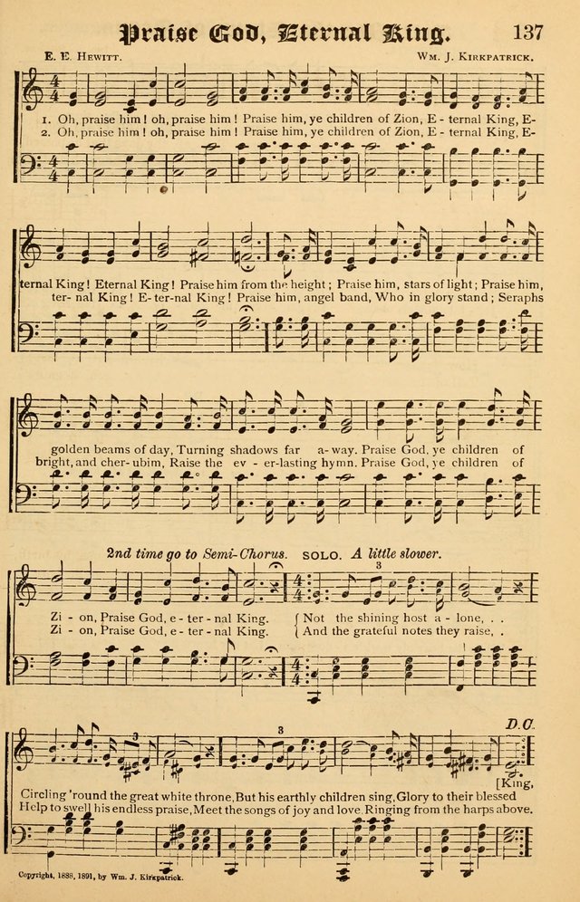 Junior Songs: a collection of sacred hymns and songs; for use in meetings of junior societies, Sunday Schools, etc. page 135