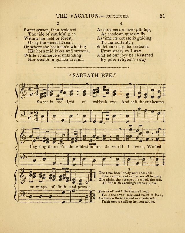 Juvenile Songs: religious, moral and sentimental, with brief exercises, adapted to the purposes of primary instruction page 51