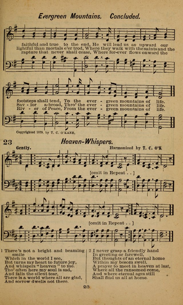 Joy to the World: or, sacred songs for gospel meetings page 23