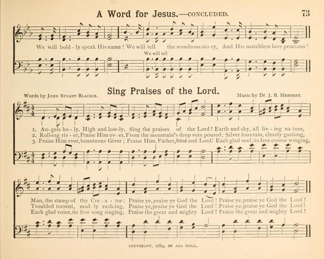 Jewels of Praise: a collection of choice original hymns and tunes suitable for Sunday-Schools, Bible Classes and the Home Circle page 73