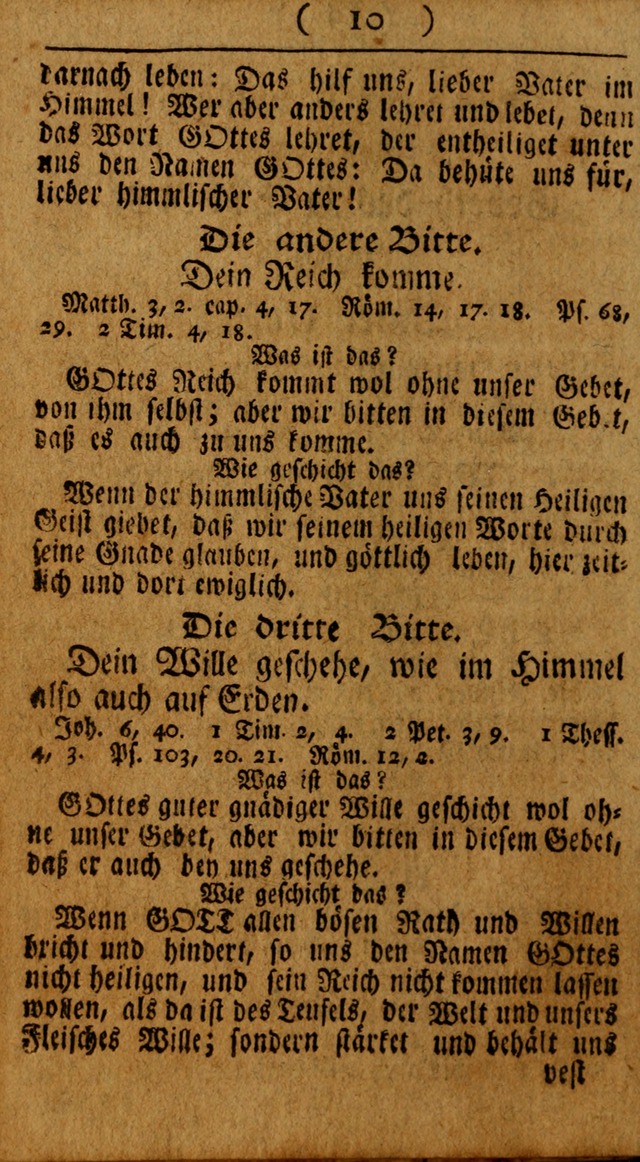Kleine catechismus des D. Martin Luthers: nebst den gewoÌˆhulichen Morgen-Zisch- und Abend-Gebeten ; welchem die ordnung des heils ... wie auch ... d page 10