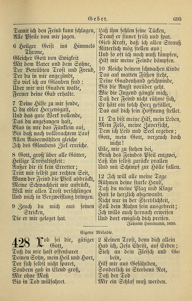 Kirchenbuch für Evangelisch-Lutherische Gemeinden page 693