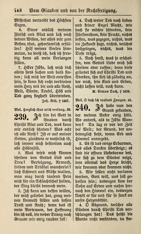 Kirchen-Gesangbuch: für Evangelisch-Lutherische Gemeinden ungeänderter Aubsburgischer Confession page 148