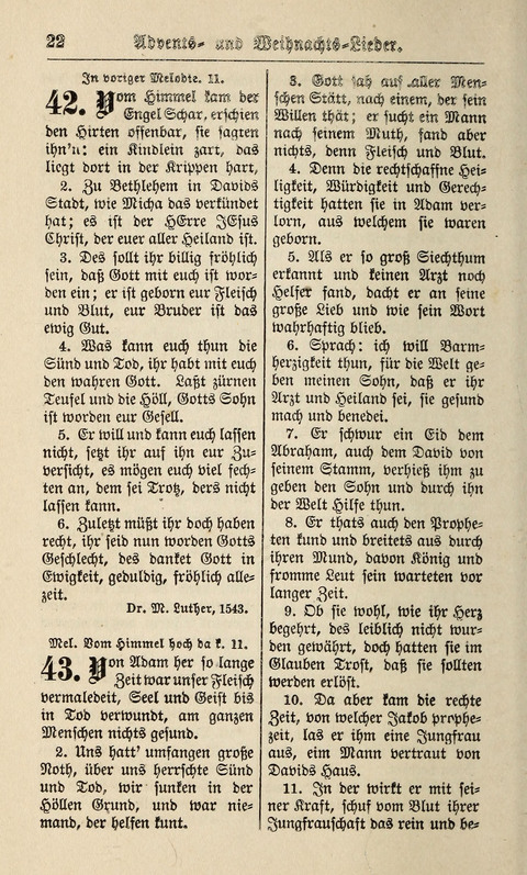 Kirchen-Gesangbuch: für Evangelisch-Lutherische Gemeinden ungeänderter Aubsburgischer Confession page 22