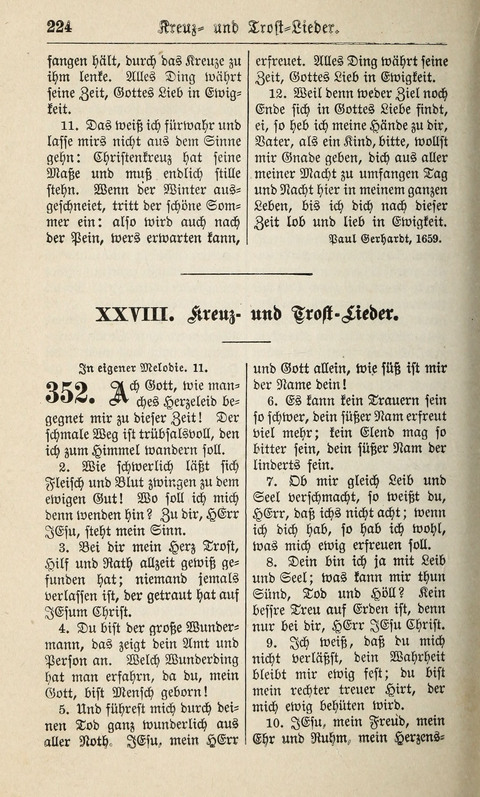 Kirchen-Gesangbuch: für Evangelisch-Lutherische Gemeinden ungeänderter Aubsburgischer Confession page 224