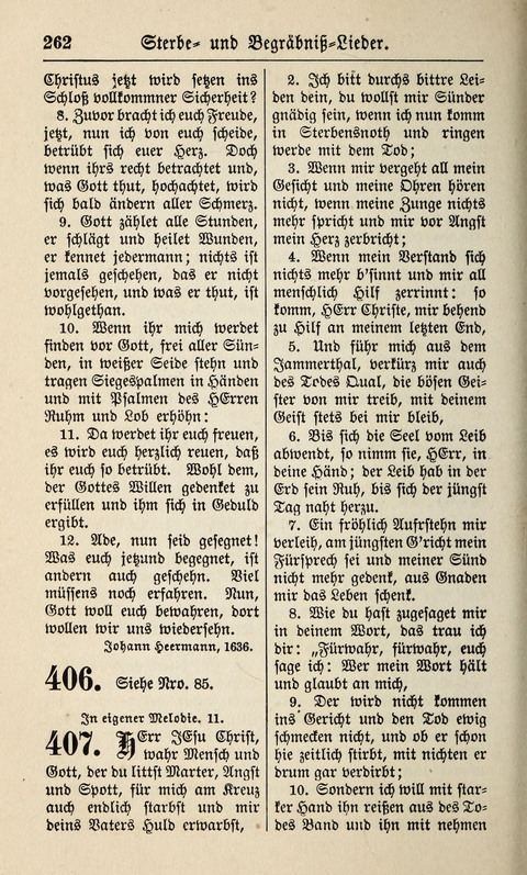 Kirchen-Gesangbuch: für Evangelisch-Lutherische Gemeinden ungeänderter Aubsburgischer Confession page 262