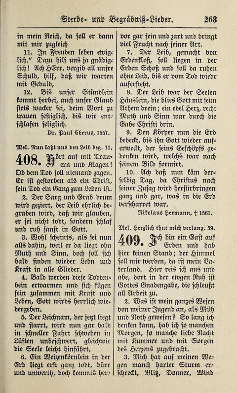 Kirchen-Gesangbuch: für Evangelisch-Lutherische Gemeinden ungeänderter Aubsburgischer Confession page 263
