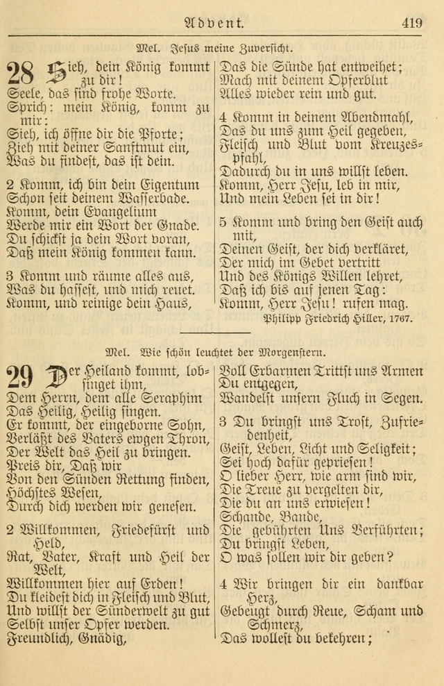 Kirchenbuch für Evangelisch-Lutherische Gemeinden page 419