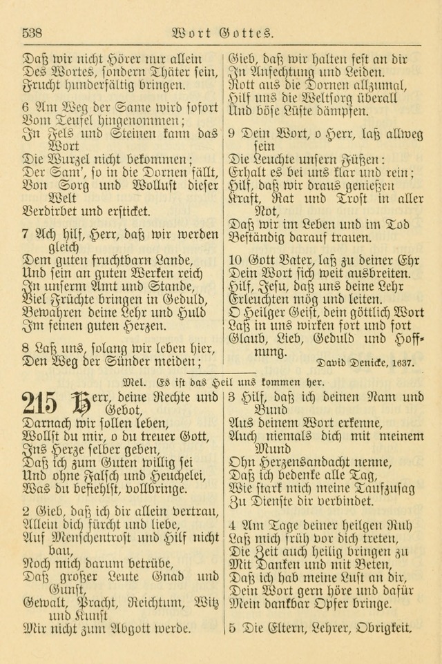 Kirchenbuch für Evangelisch-Lutherische Gemeinden page 538