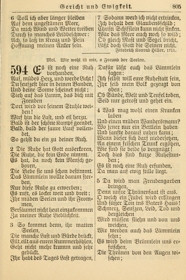 Kirchenbuch für Evangelisch-Lutherische Gemeinden page 805