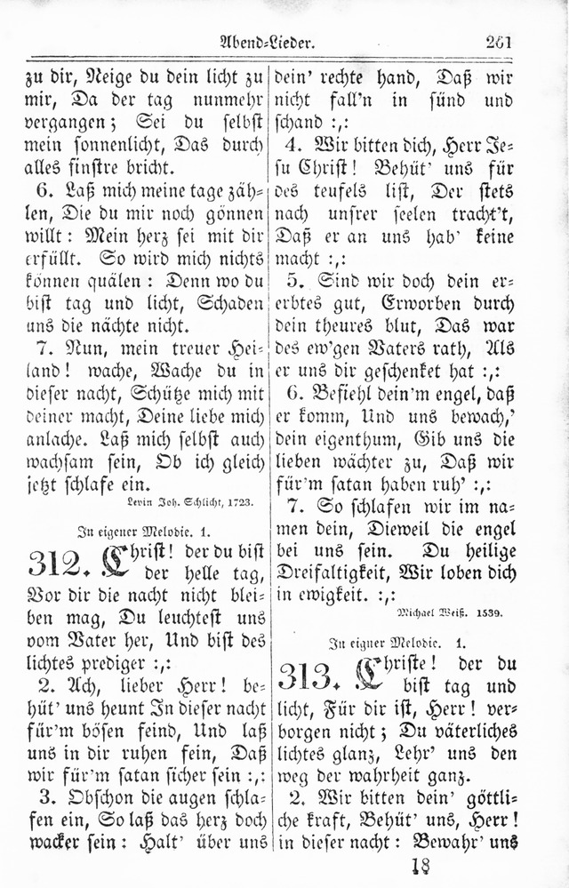Kirchen-Gesangbuch: für Evangelisch-Lutherische Gemeinden page 261