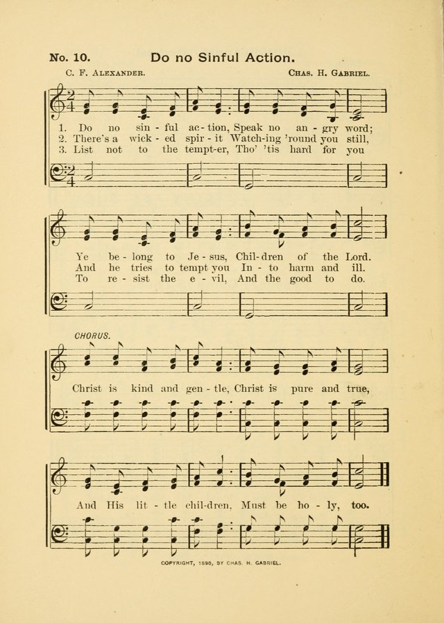 Little Branches: a collection of songs prepared especially for the primary and infant departments of the sunday school page 10