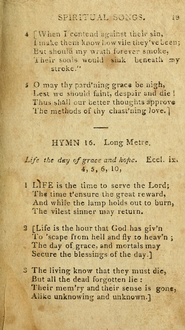 The Lexington Collection: being a selection of hymns, and spiritual songs, from the best authors (3rd. ed., corr.) page 19