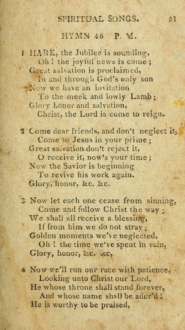 The Lexington Collection: being a selection of hymns, and spiritual songs, from the best authors (3rd. ed., corr.) page 51
