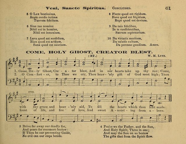 Laudis Corona: the new Sunday school hymn book, containing a collection of Catholic hymns, arranged for the principal seasons and festivals of the year page 61