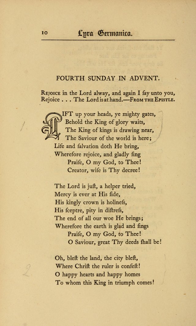 Lyra Germanica: hymns for the Sundays and chief festivals of the Christian year page 10