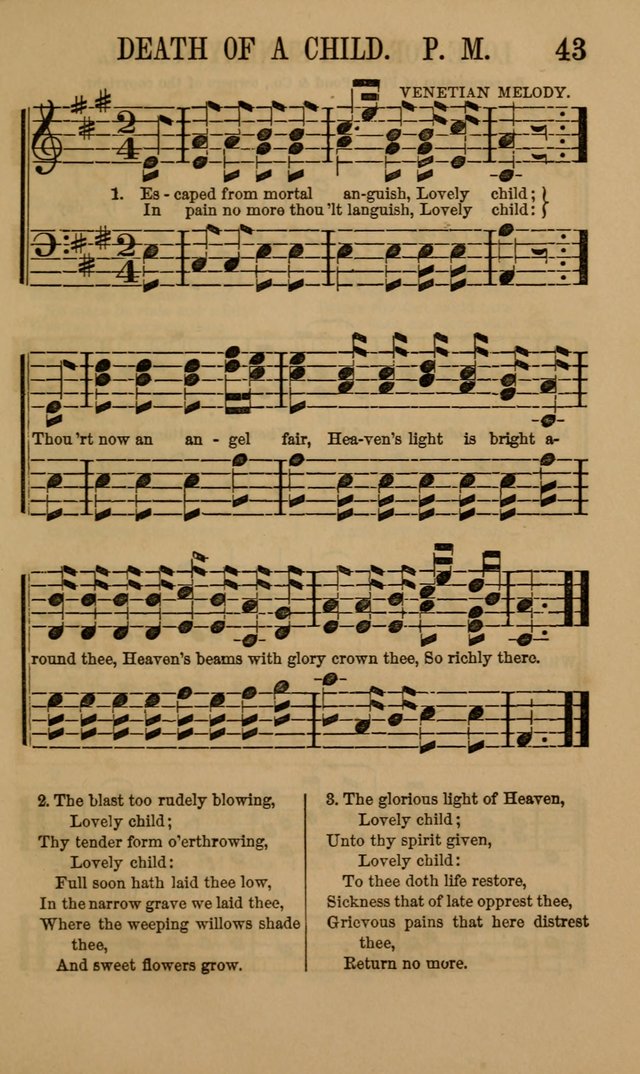 Linden Harp: a rare collection of popular melodies adapted to sacred and moral songs, original and selected. Illustrated. Also a manual of... page 43