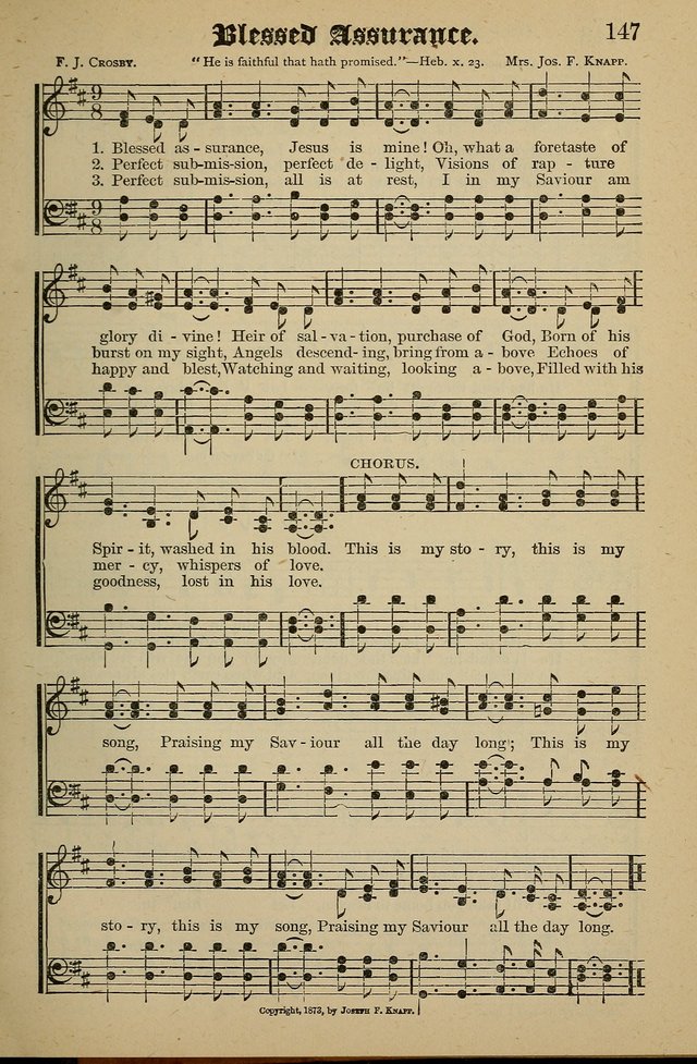 Living Hymns: for use in the Sabbath School, Christian Endeavor Meetings, the church & home page 147