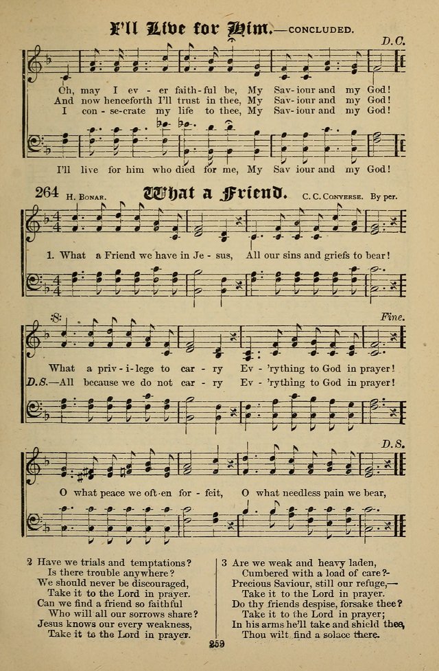 Living Hymns: for use in the Sabbath School, Christian Endeavor Meetings, the church & home page 259