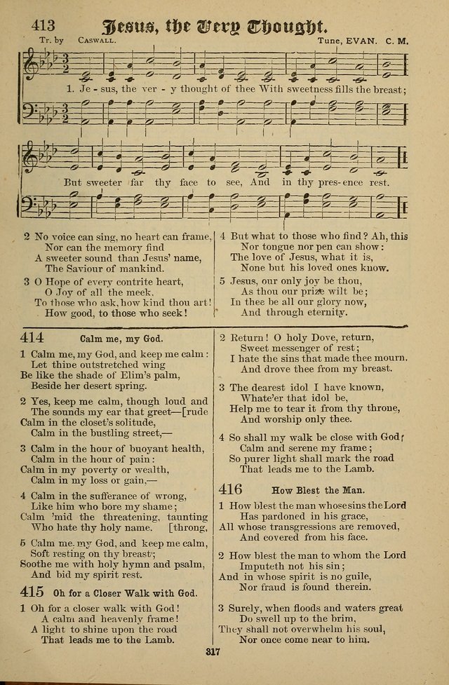 Living Hymns: for use in the Sabbath School, Christian Endeavor Meetings, the church & home page 317