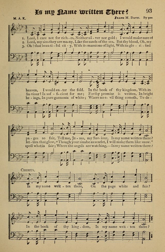Living Hymns: for use in the Sabbath School, Christian Endeavor Meetings, the church & home page 93