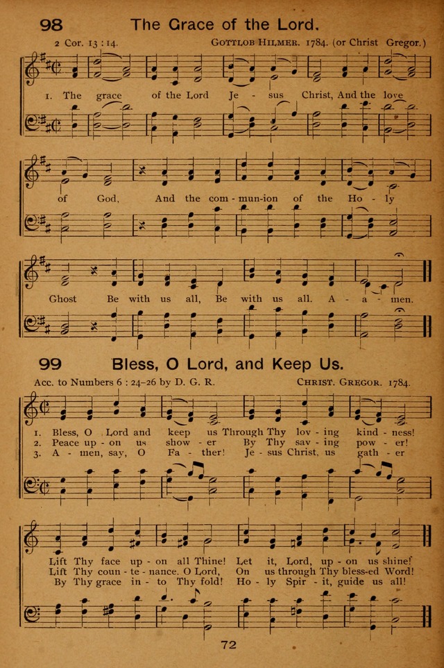 Lutheran Hymnal for the Sunday School page 72