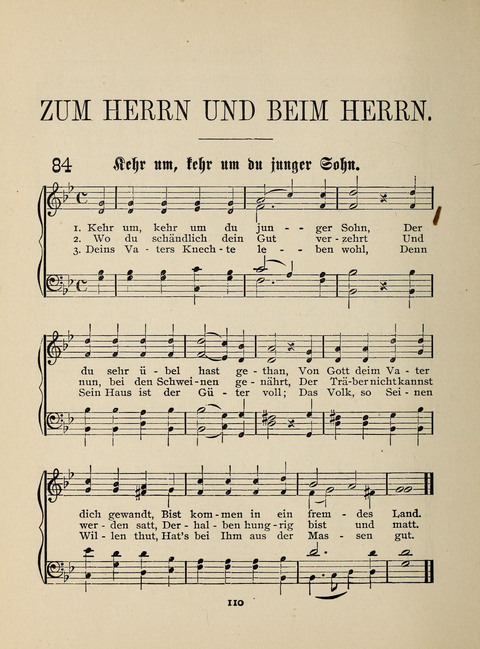Liederlust: Altes und Neues für Muntere Sänger in Kirche, Schule und Haus page 110