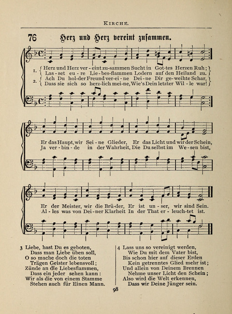 Liederlust: Altes und Neues für Muntere Sänger in Kirche, Schule und Haus page 98