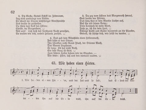 Lieder-Perlen: Eine Sammlung von Liedern geistlichen und gemischten Inhalts, theils in deutscher, theils in englischer Sprache, nebt einer Anzahl Spiellieder, ein-, zwei- und dreistimmig (mit Anhang) page 62