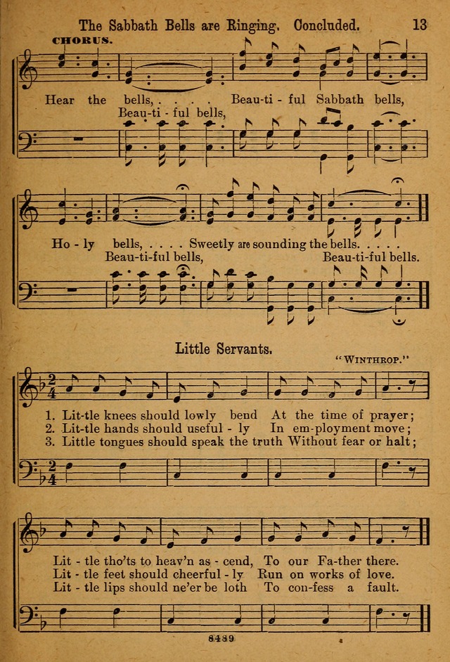 Little Sacred Songs: for Little Singers of the primary department of the Sunday school, and for Kindergartens and the home page 13