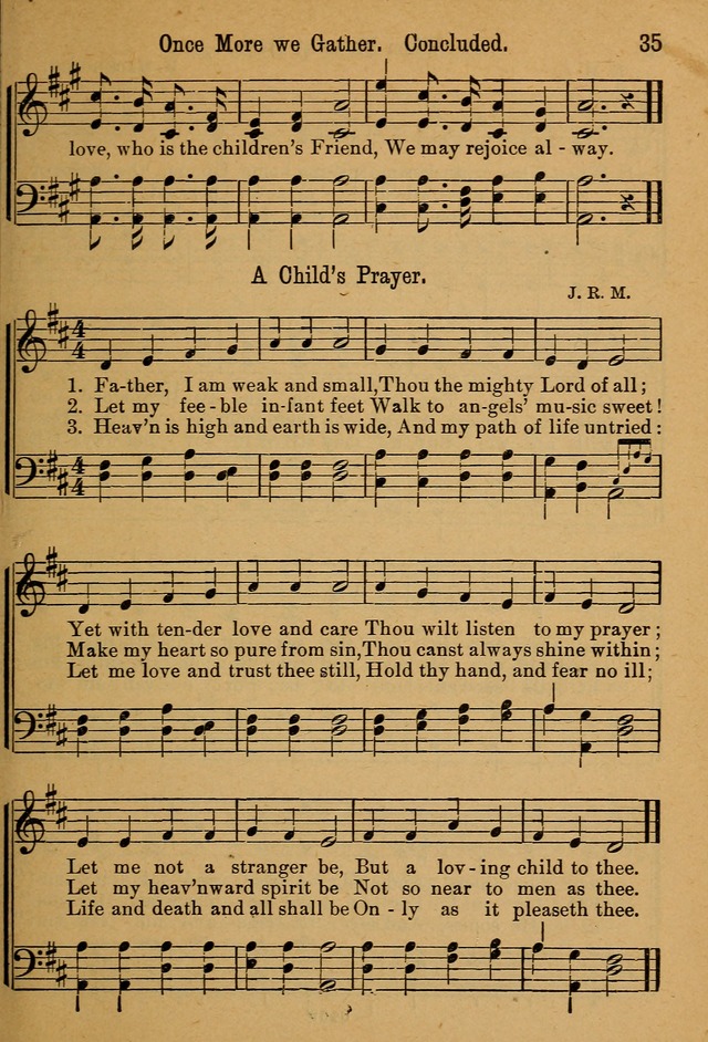 Little Sacred Songs: for Little Singers of the primary department of the Sunday school, and for Kindergartens and the home page 35