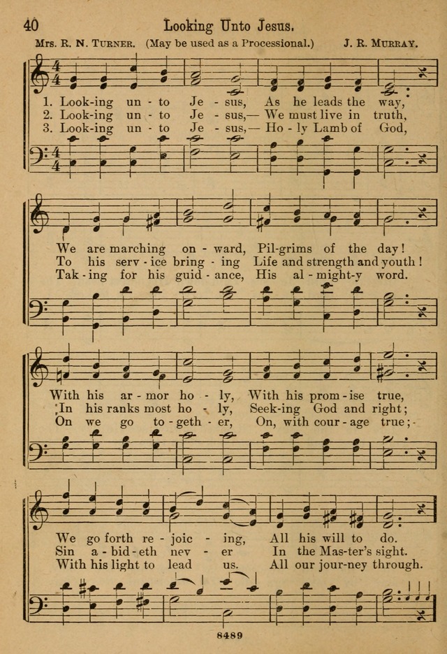 Little Sacred Songs: for Little Singers of the primary department of the Sunday school, and for Kindergartens and the home page 40