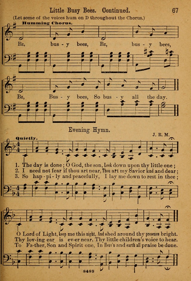 Little Sacred Songs: for Little Singers of the primary department of the Sunday school, and for Kindergartens and the home page 67