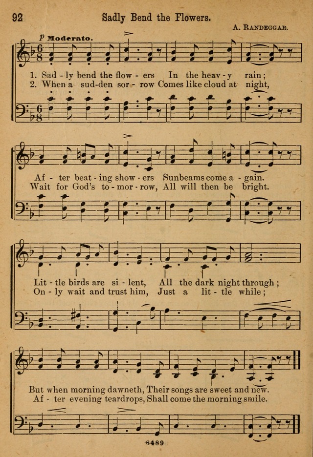 Little Sacred Songs: for Little Singers of the primary department of the Sunday school, and for Kindergartens and the home page 92