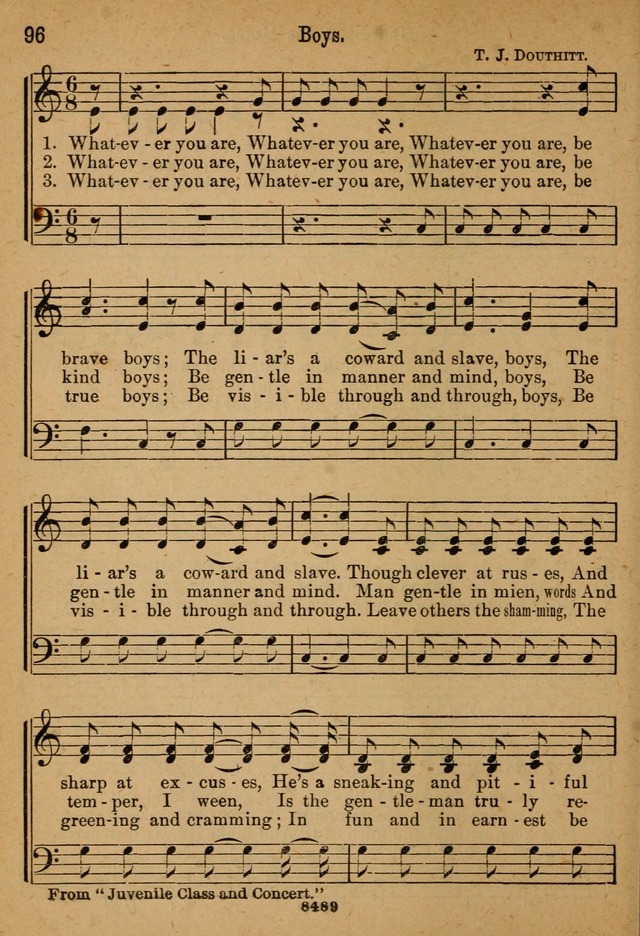 Little Sacred Songs: for Little Singers of the primary department of the Sunday school, and for Kindergartens and the home page 96