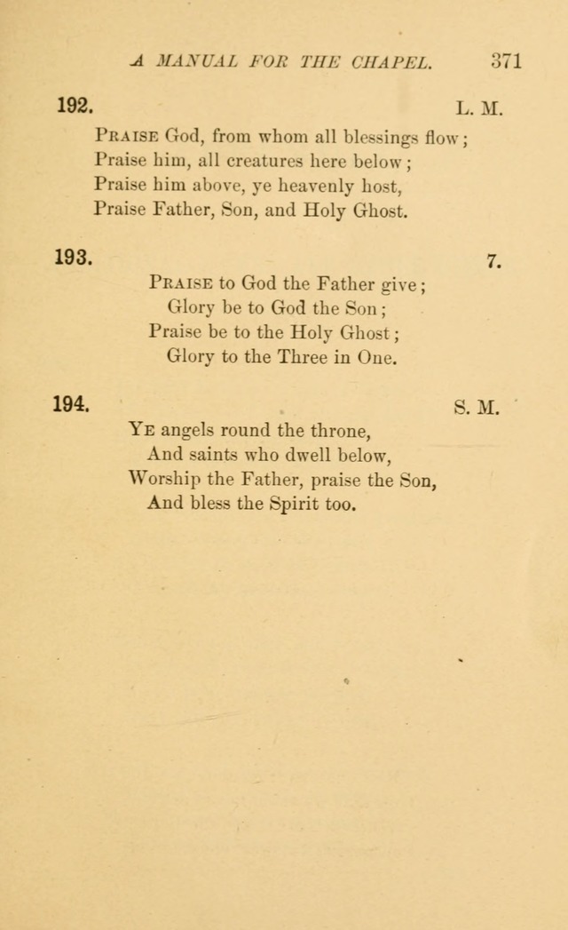 Manual for the chapel of Girard College page 380