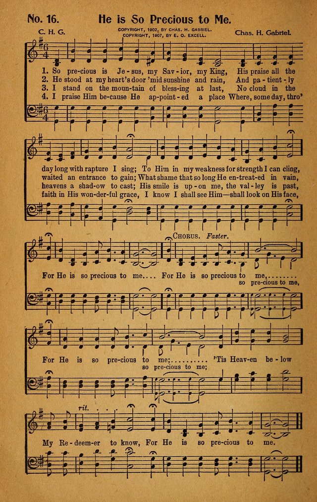 Make Christ King. Combined: a selection of high class gospel hymns for use in general worship and special evangelistic meetings page 17