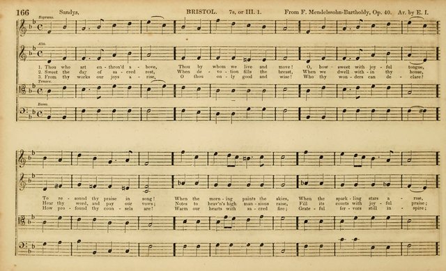 The Mozart Collection of Sacred Music: containing melodies, chorals, anthems and chants, harmonized in four parts; together with the celebrated Christus and Miserere by ZIngarelli page 166